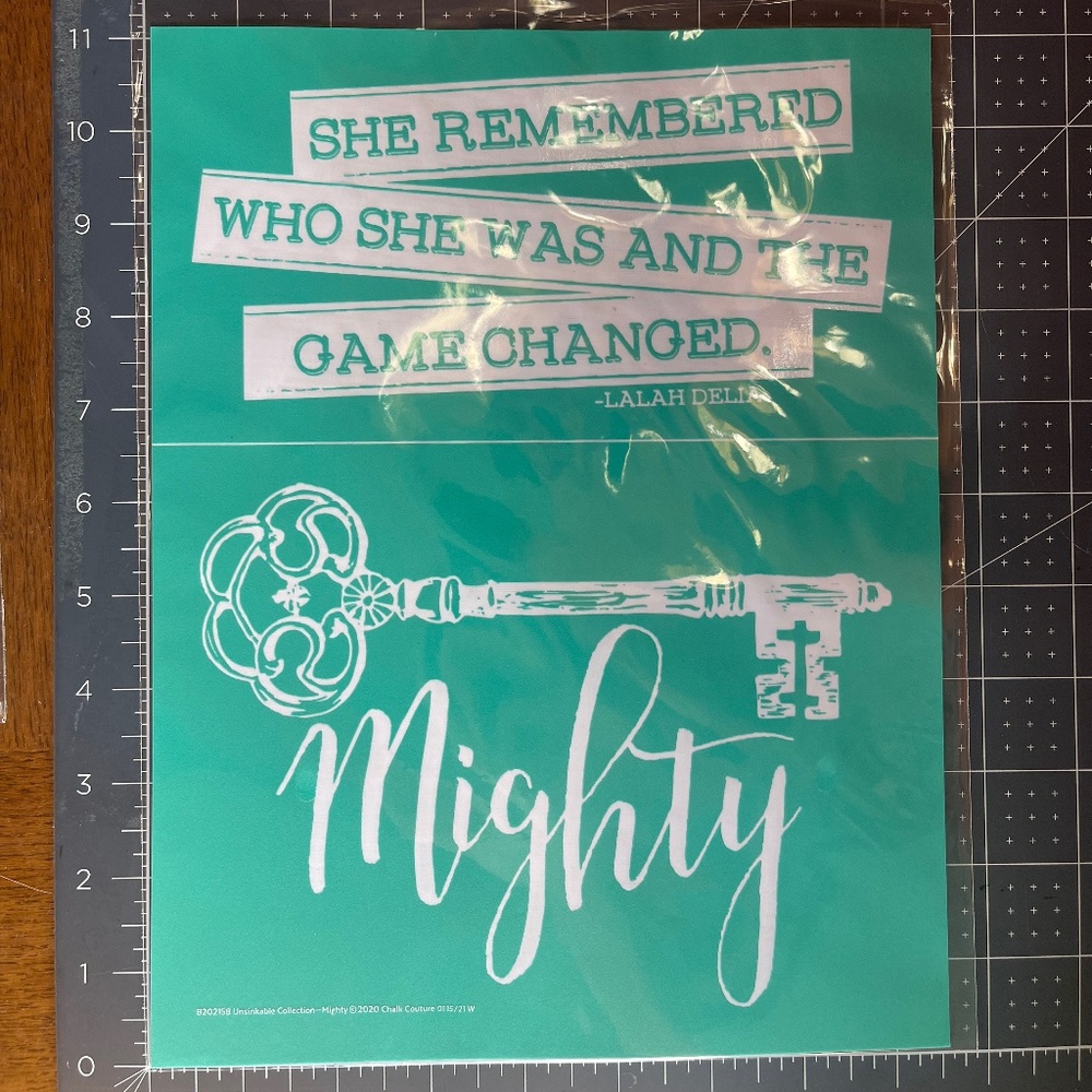 NEW Chalk Couture B Size Transfer - Unsinkable Collection (Mighty) - B202158